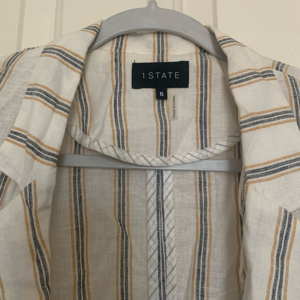 1. State Stripped Blazer